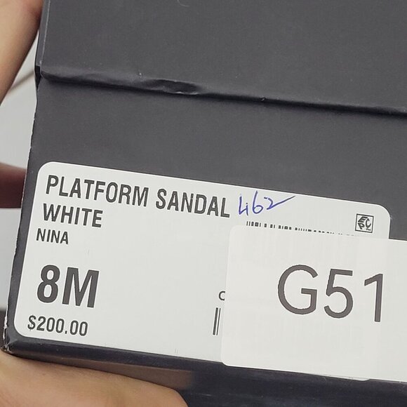 NEW AAJ By Aminah Nina Lace-Up Architectural Wedge White 8M Sandals - Picture 10 of 10